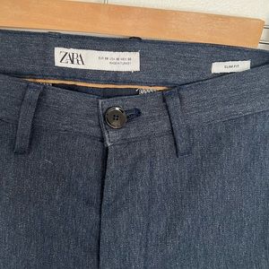Navy Blue Zara Men’s Slim Fit Dress Pants